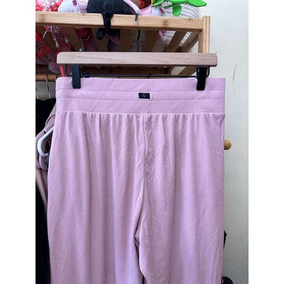 Victoria Secret Women’s Sweatpants Pjs Ribbed High Waisted Pink Bow Size Medium - Picture 6 of 8